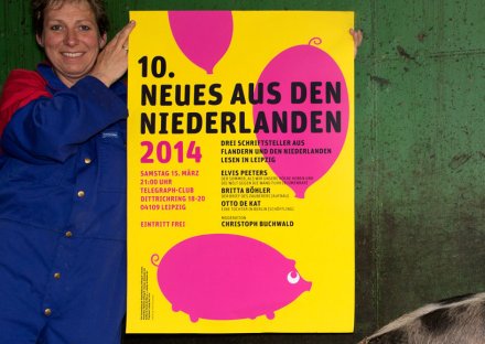 Stroomberg - Affiche Neues Aus Den Niederlanden 2014, Nederlands Letterenfonds